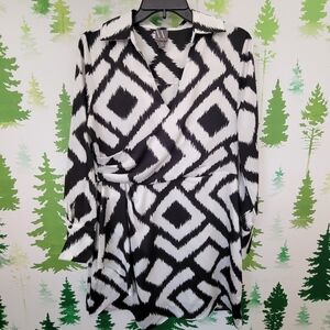 Worthington Long Sleeve Shirt Dress.